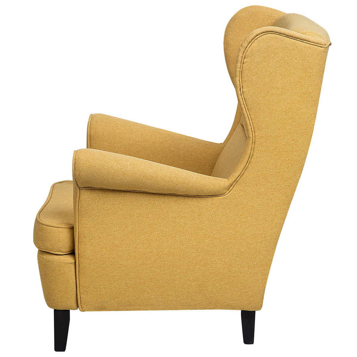 SESSEL Polsterbezug Gelb Abson - Gelb, Holz/Textil (74/102/63cm) - Beliani