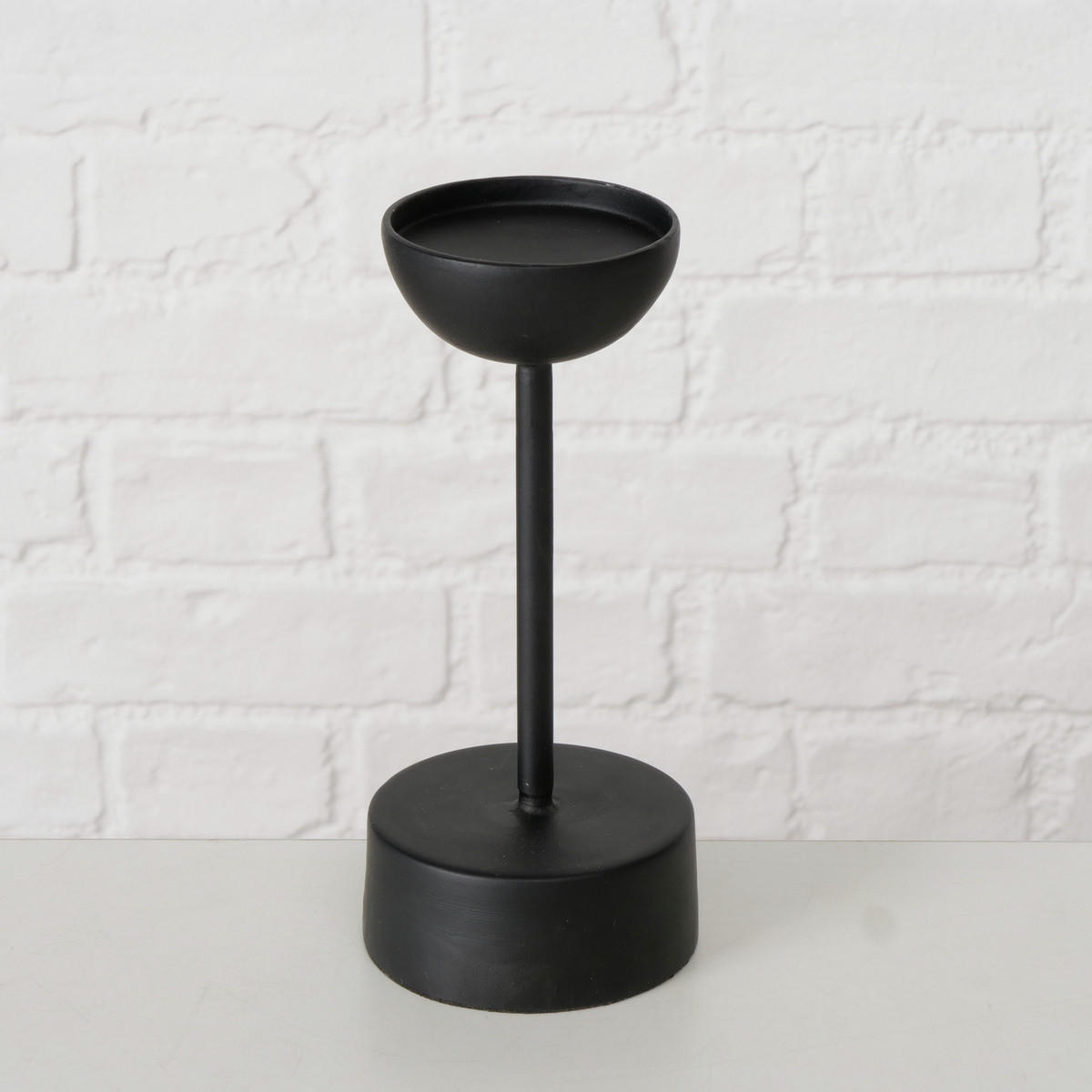 KERZENHALTER Metall Vimo 20 cm - Schwarz, Metall (9/20/9cm) - Boltze Home