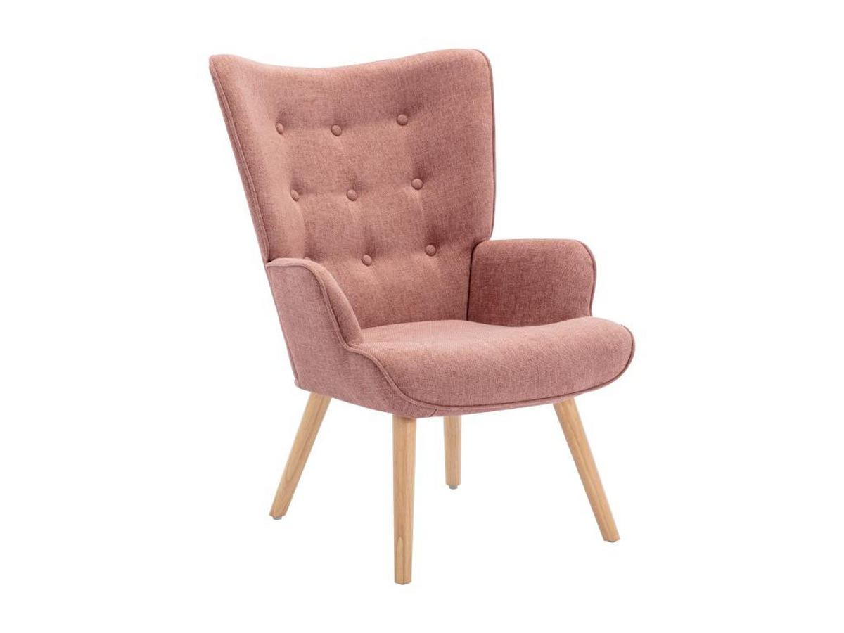 SESSEL - Stoff - Rosa - VATELY - Pink, Textil (78/95.5/69cm) - Vente-Unique
