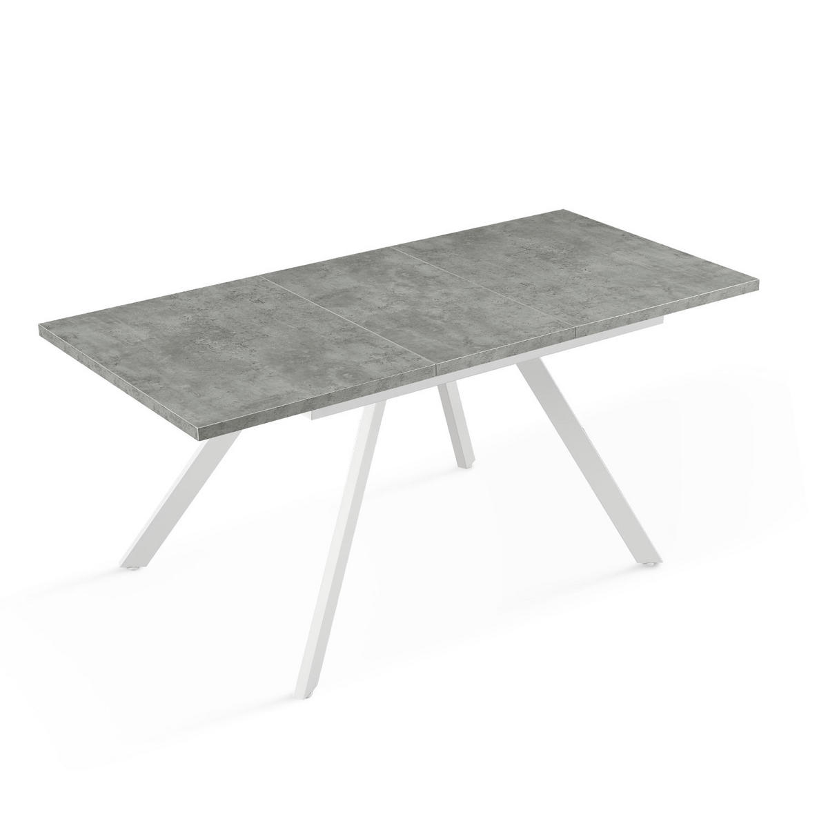 ESSTISCH SVEN 120-160/80/76 cm Beton - Anthrazit, Holz (80/120/76cm) - B&D Home