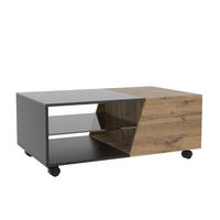 COUCHTISCH Yukon Holz 100 x 60 cm - Schwarz/Naturfarben, Holzwerkstoff (60/100/40cm) - Vicco
