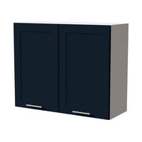 HÄNGESCHRANK Oslo W3/90 Weiß / Indigo Matt 90 / 32,5 / 72cm - Weiß/Dunkelblau, Holz/Holzwerkstoff (90/72/32.5cm) - Feldmann-Wohnen