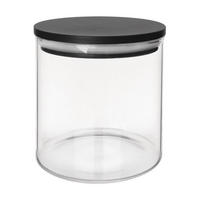 VORRATSGLAS Black-Design 450 ml Transparent - Transparent, Glas (9/9/9cm) - Orion 