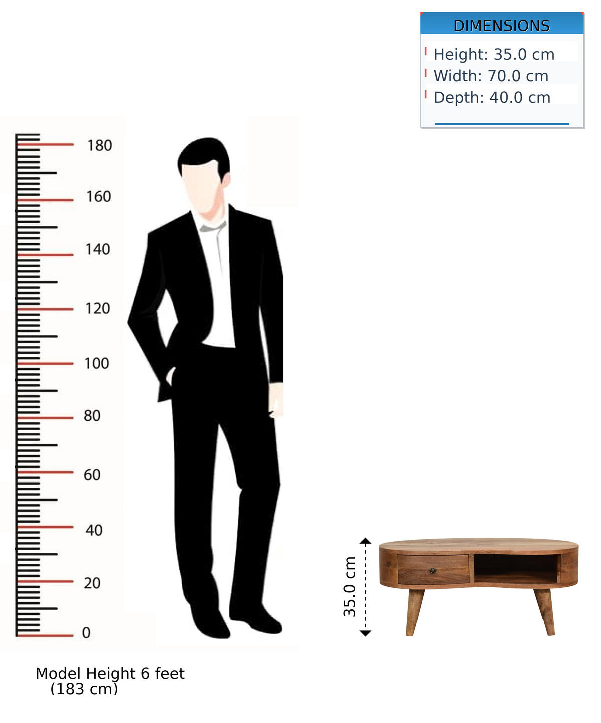 COUCHTISCH in Eichen-Finish, 1 Schublade, 1 Offenes Fach, Braun - Messingfarben/Braun, Holz/Metall (40/70/35cm) - Artisan Furniture