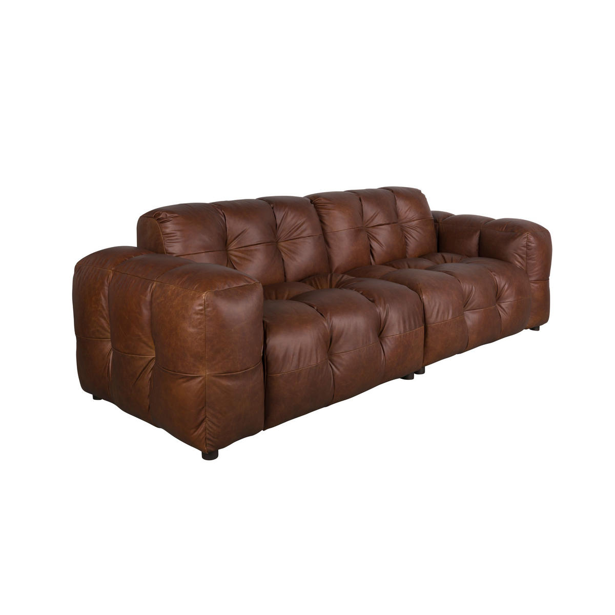SOFA 3-SITZER Hackman Leder Chokolade/ Braun - Braun, Leder (264/84/102cm) - Dutchbone