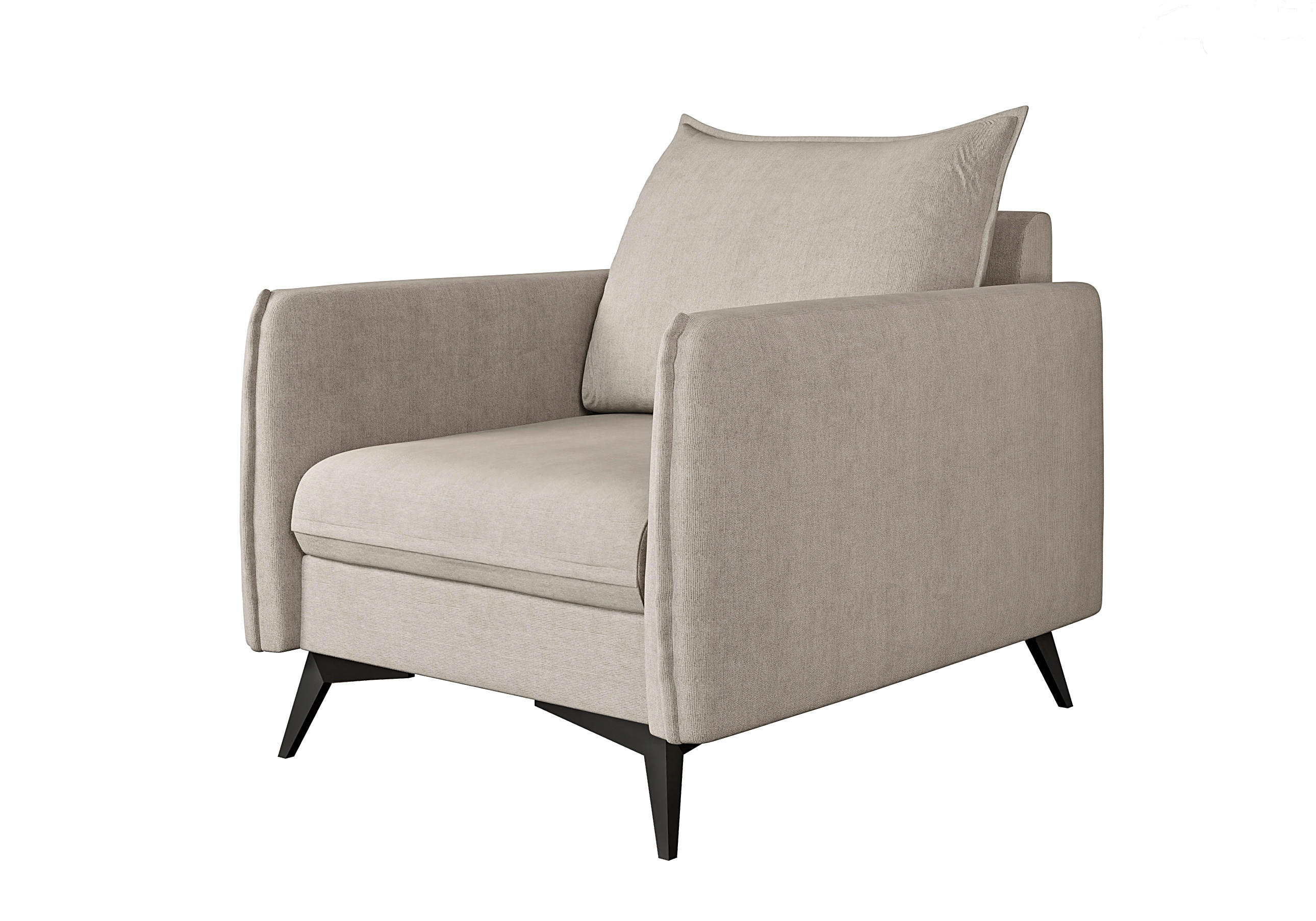 SESSEL Pulse Beige Luxusmicrofaser - Ecru/Beige, Holz/Textil (74/86/31cm) - S-Style Möbel