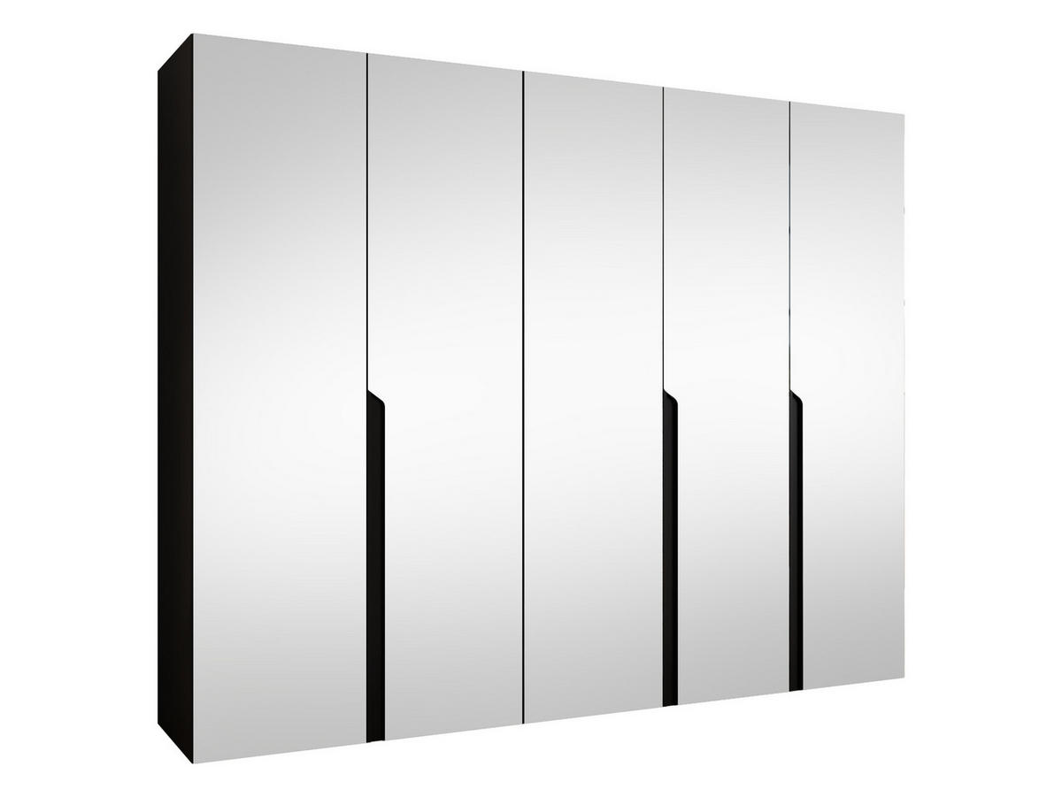 DREHTÜRENSCHRANK Mila III 250 - Schwarz, Holzwerkstoff/Kunststoff (250/202/52cm) - MIRJAN24
