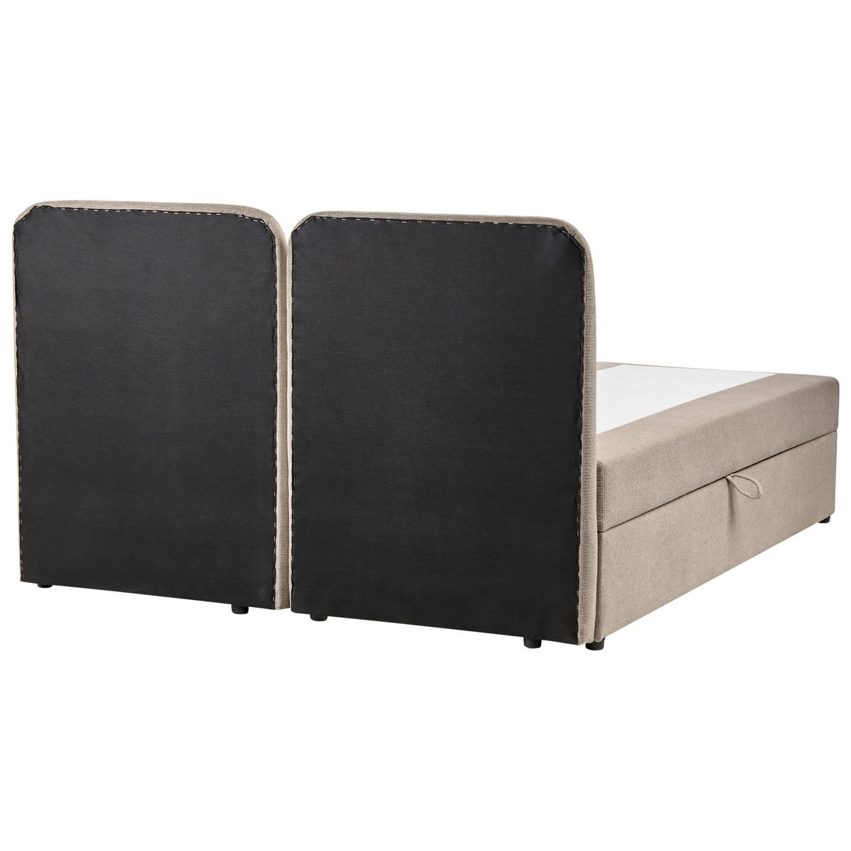 BOX POSTELJA s prostorom za shranjevanje 160/200 blago sivo rjava Chancellor - sivorjava, tekstil (160/200cm) - Beliani