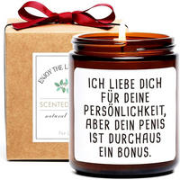 DUFTKERZE Teakholz Maskulin 100% Sojawachs Geschenkbox - Braun, Paraffin (14.4cm)