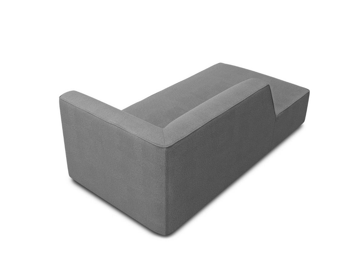 CHAISELONGUE links Ruby aus strukturiertem Stoff grau - Grau, Textil (180/69/93cm) - Micadoni