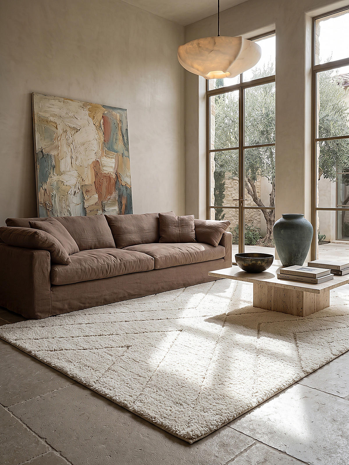 HOCHFLORTEPPICH Berber ATRIO Polypropylen Creme 160 x 230 cm - Beige, Textil (160/230cm) - KADIMA DESIGN