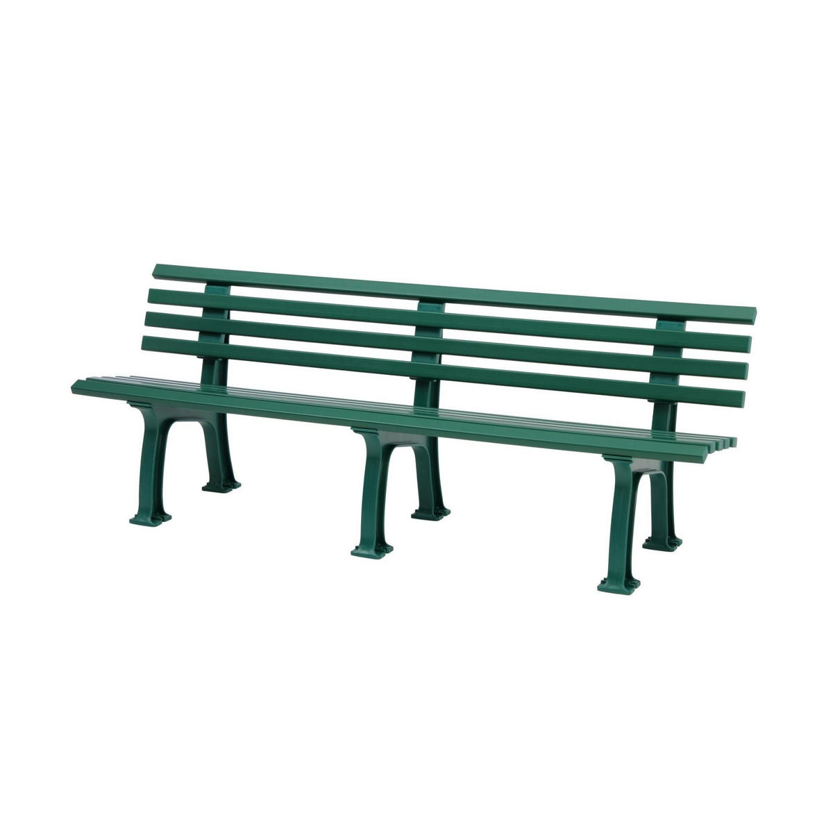 GARTENBANK Antigua 4 Sitzer Grün 74 x 200 x 54 cm Witterungskunststoff & UV Beständiger Kunststoff - Grün, Kunststoff (200/74/54cm) - PROREGAL