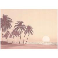 FOTOTAPETE Strand Meer Vlies Tapete Wohnzimmer 300x210 - Multicolor, Papier (300/210cm) - Wallarena