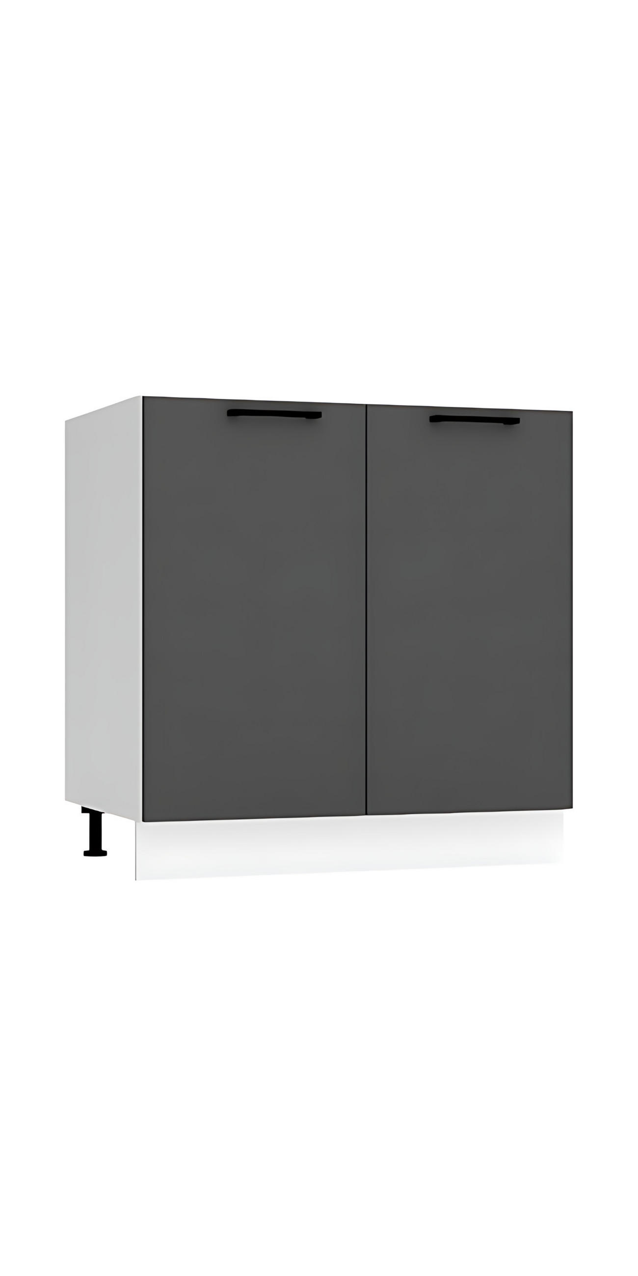 UNTERSCHRANK D80 - Morvex - Elegante Stauraum Idee - Anthrazit, Holz/Metall (80/82/52.4cm) - ROYAL24_MARKT
