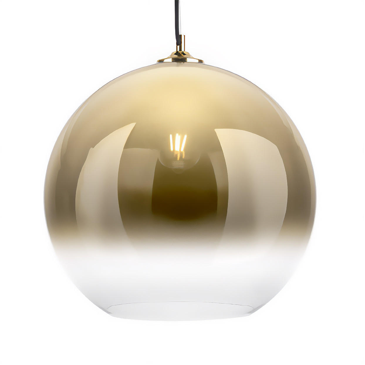 LAMPE Glas Bubble 150 cm - Goldfarben, Glas (40/40/36.5cm) - Leitmotiv