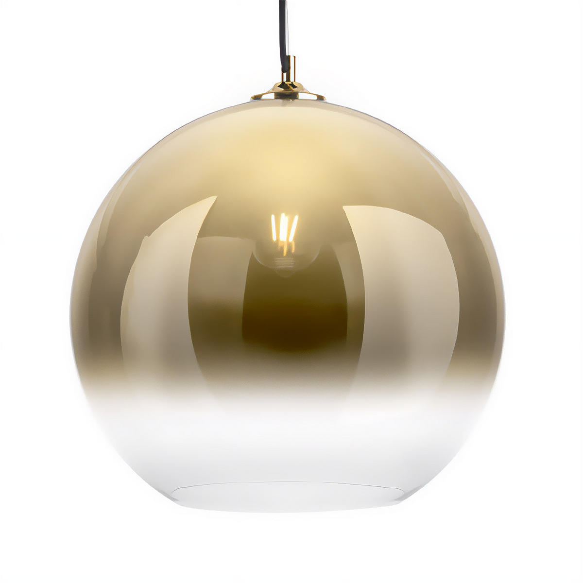 LAMPE Glas Bubble 150 cm - Goldfarben, Glas (40/40/36.5cm) - Leitmotiv