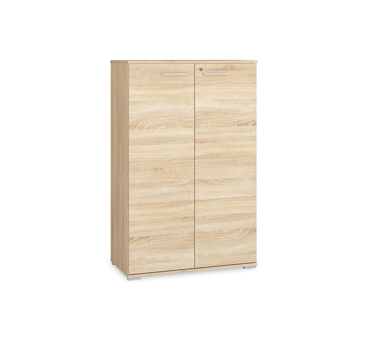 AKTENSCHRANK Optimal Sonoma Eiche hell 79 / 41 / 124cm - Braun/Sonoma Eiche, Holz/Holzwerkstoff (79/124/41cm) - Feldmann-Wohnen
