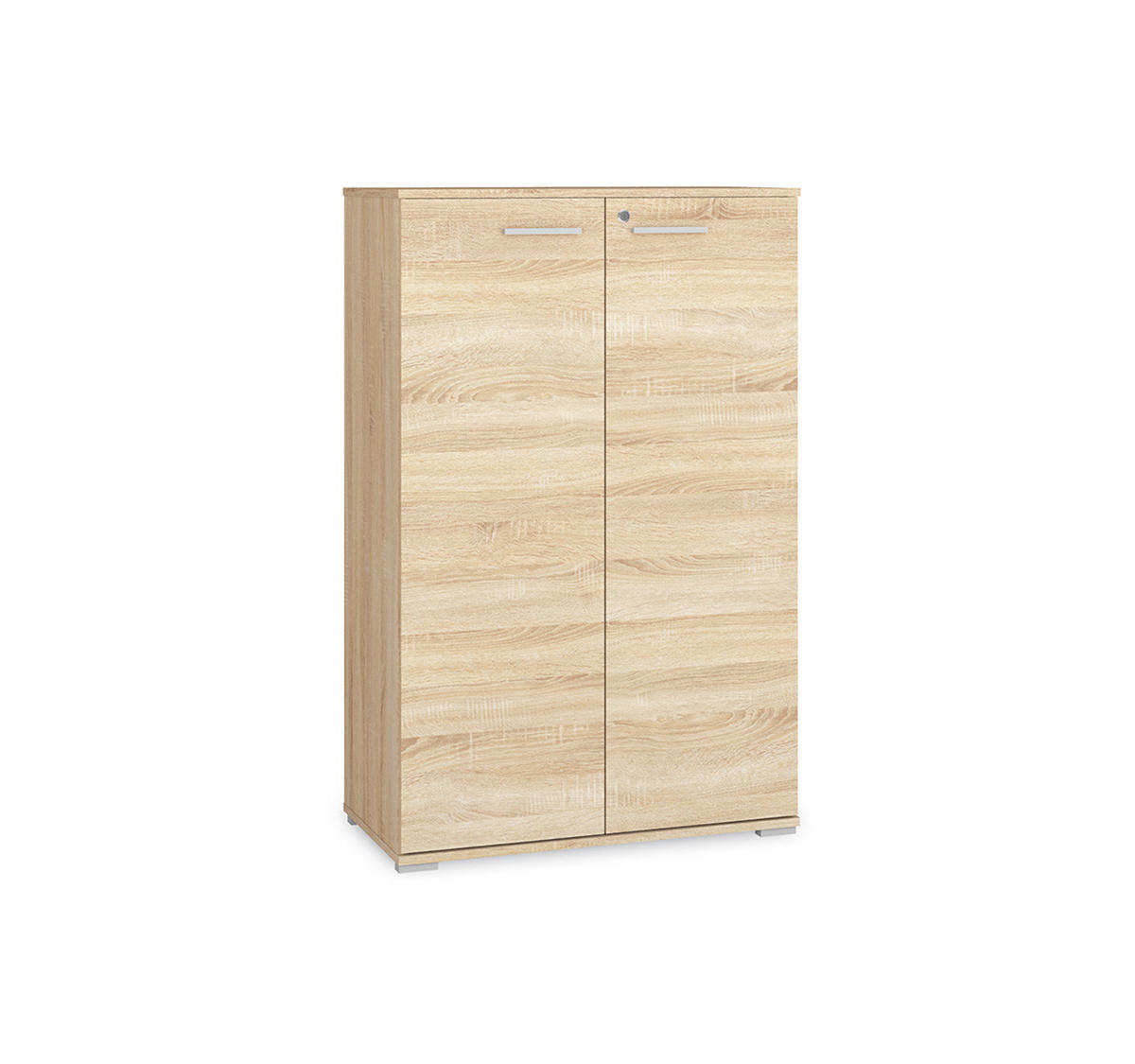 AKTENSCHRANK Optimal Sonoma Eiche hell 79 / 41 / 124cm - Braun/Sonoma Eiche, Holz/Holzwerkstoff (79/124/41cm) - Feldmann-Wohnen