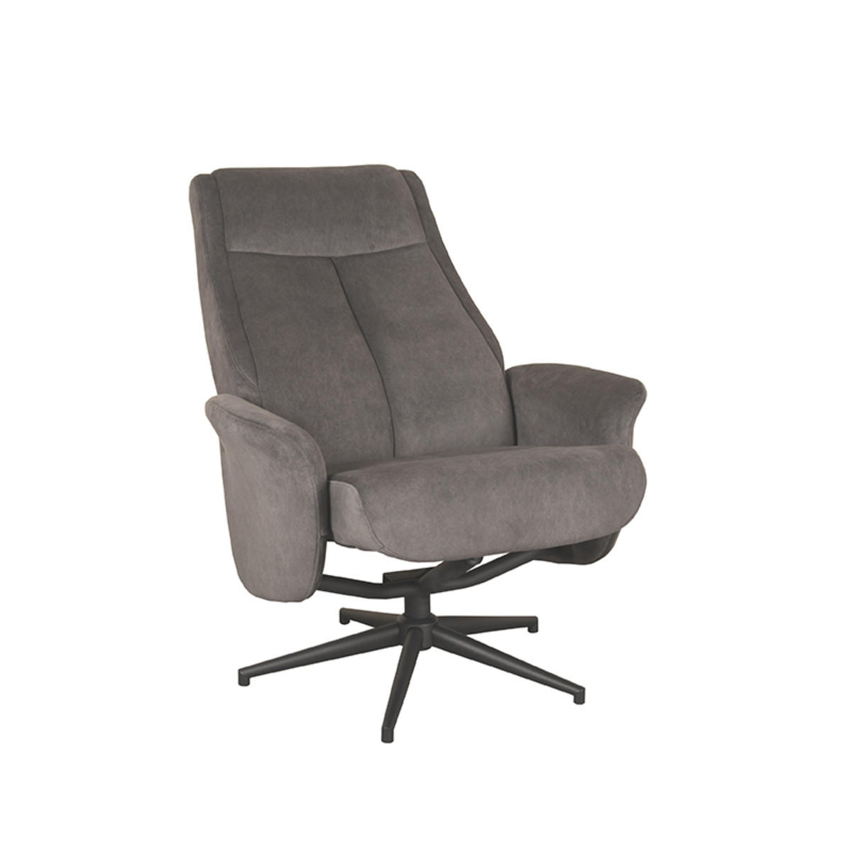 BERGEN Sessel Anthrazit 76/77/105 cm - Anthrazit, Textil (77/105/76cm) - LABEL51
