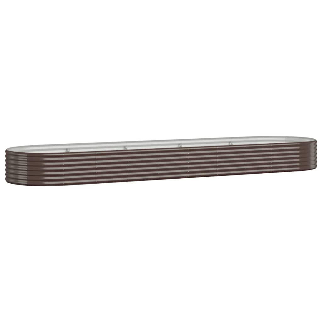 HOCHBEET Verzinkter Stahl 396x100x36 cm Braun - Braun, Metall (100/36/396cm) - furnicato