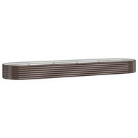 HOCHBEET Verzinkter Stahl 396x100x36 cm Braun - Braun, Metall (100/36/396cm) - furnicato