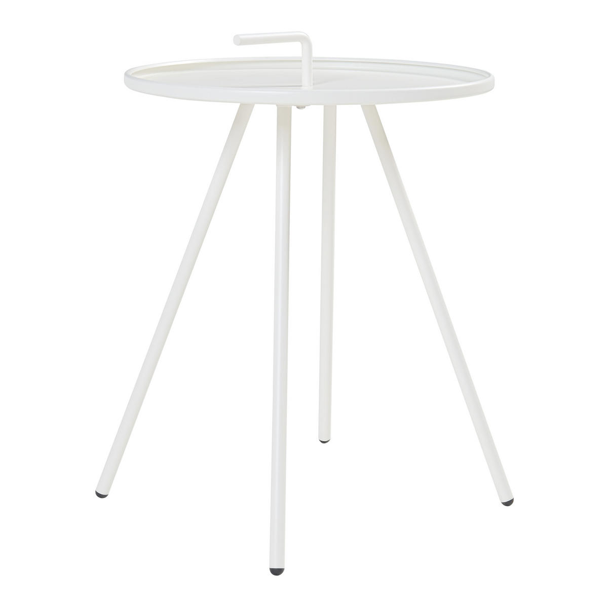 GARTEN-BEISTELLTISCH Fosen - Weiß, Metall (42/42/55cm) - [en.casa]