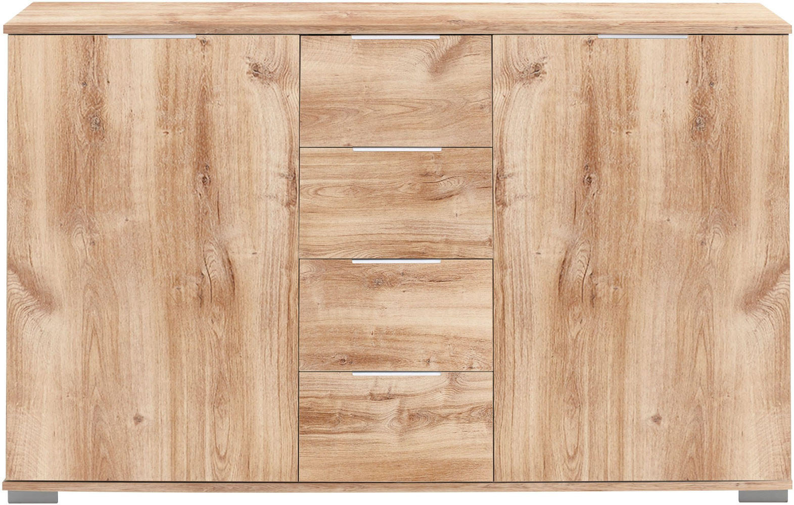 SCHUBKASTENKOMMODE Easy Plus Plankeneiche 130 / 41 / 83cm - Eichefarben/Braun, Holz/Holzwerkstoff (130/83/41cm) - Wimex