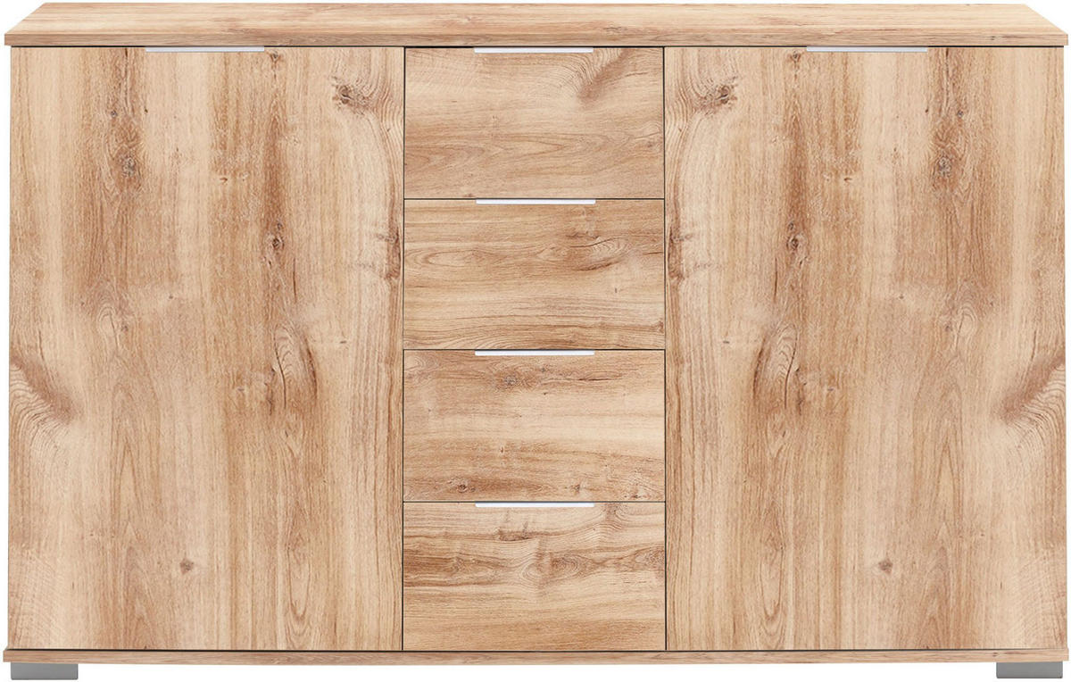 SCHUBKASTENKOMMODE Easy Plus Plankeneiche 130 / 41 / 83cm - Eichefarben/Braun, Holz/Holzwerkstoff (130/83/41cm) - Wimex