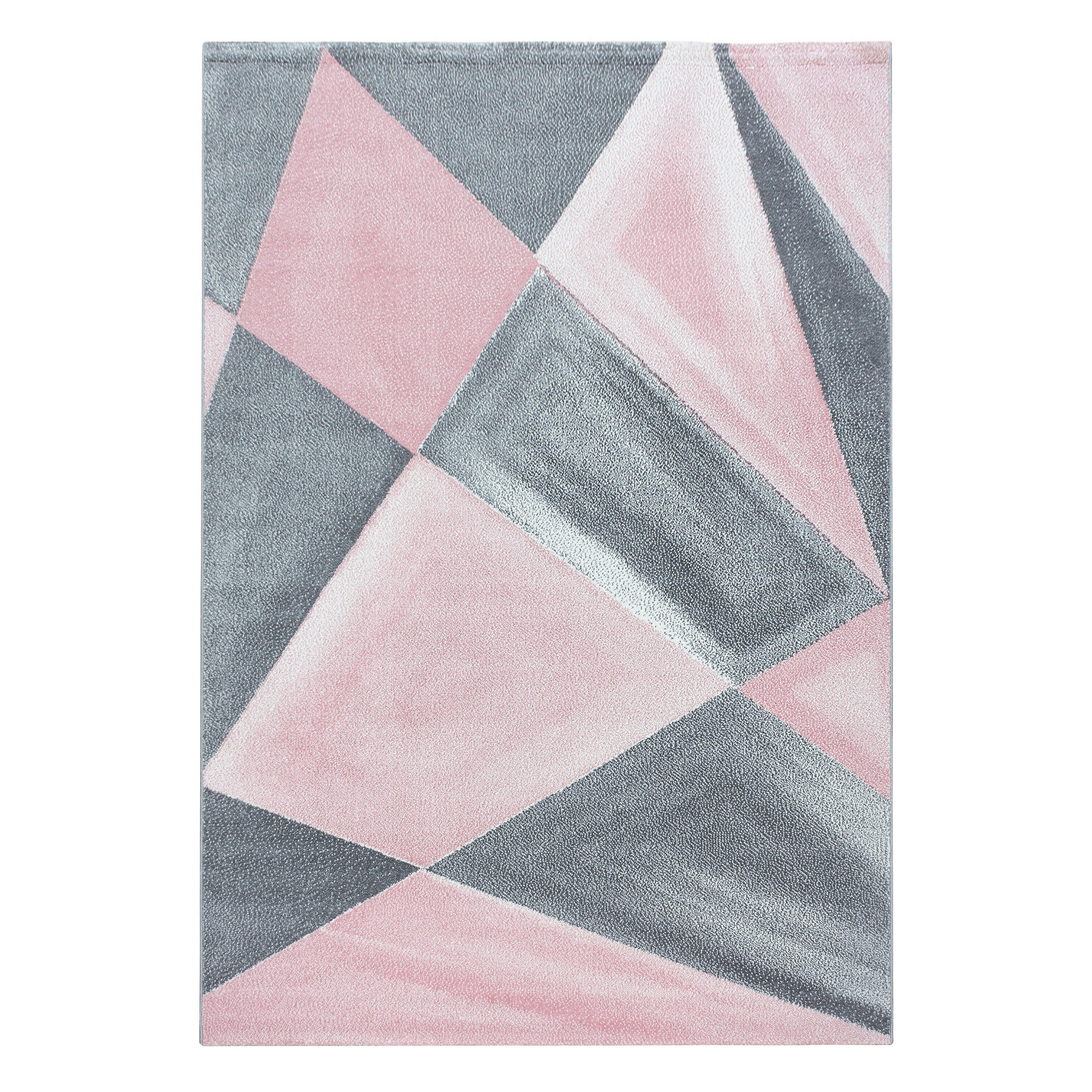TEPPICH Kurzflor Geometrisch Polypropylen Wohnzimmer Pink Rechteckig 240x340 - Rosa, Textil (240/340cm) - KADIMA DESIGN