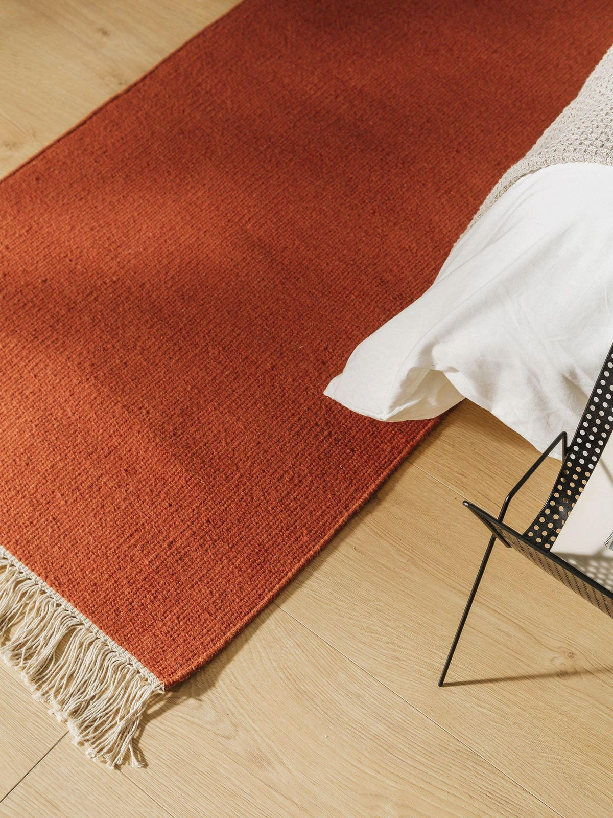TEPPICH Wollteppich Liv Orange - Orange, Textil (70/1cm) - KUNSTLOFT