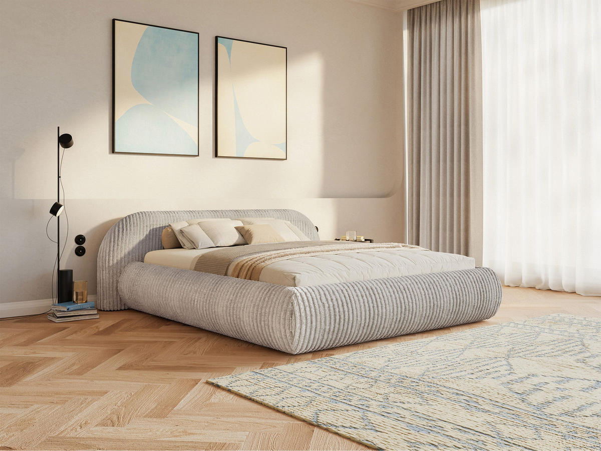 POLSTERBETT Shels 200x200 cm - Schwarz/Braun, Kunststoff/Textil (200/200cm) - Selsey