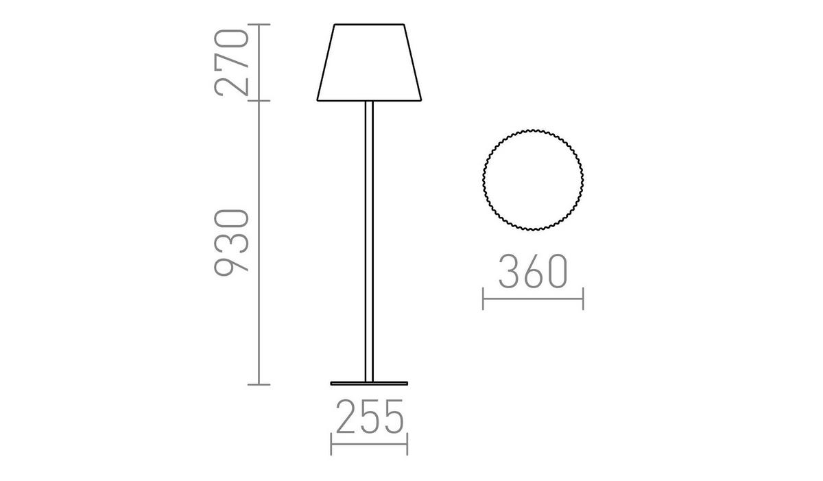 AUSSENLEUCHTE BOSANOVA 120 Anthrazitgrau Satiniert PE 15 W IP65 - Grau, Kunststoff (36/36/120cm) - Rendl