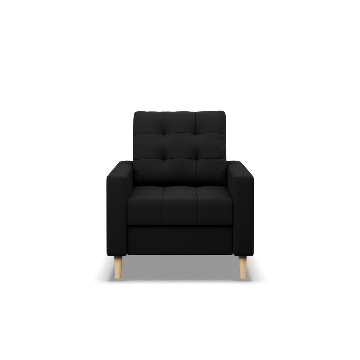 POLSTERSESSEL ELMA, Schwarz - Schwarz, Textil (75/88/92cm) - Mebligo