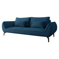 SCHLAFSOFA Cavo 3R - Schwarz/Dunkelblau, Holz/Textil (249/86/118cm) - MIRJAN24