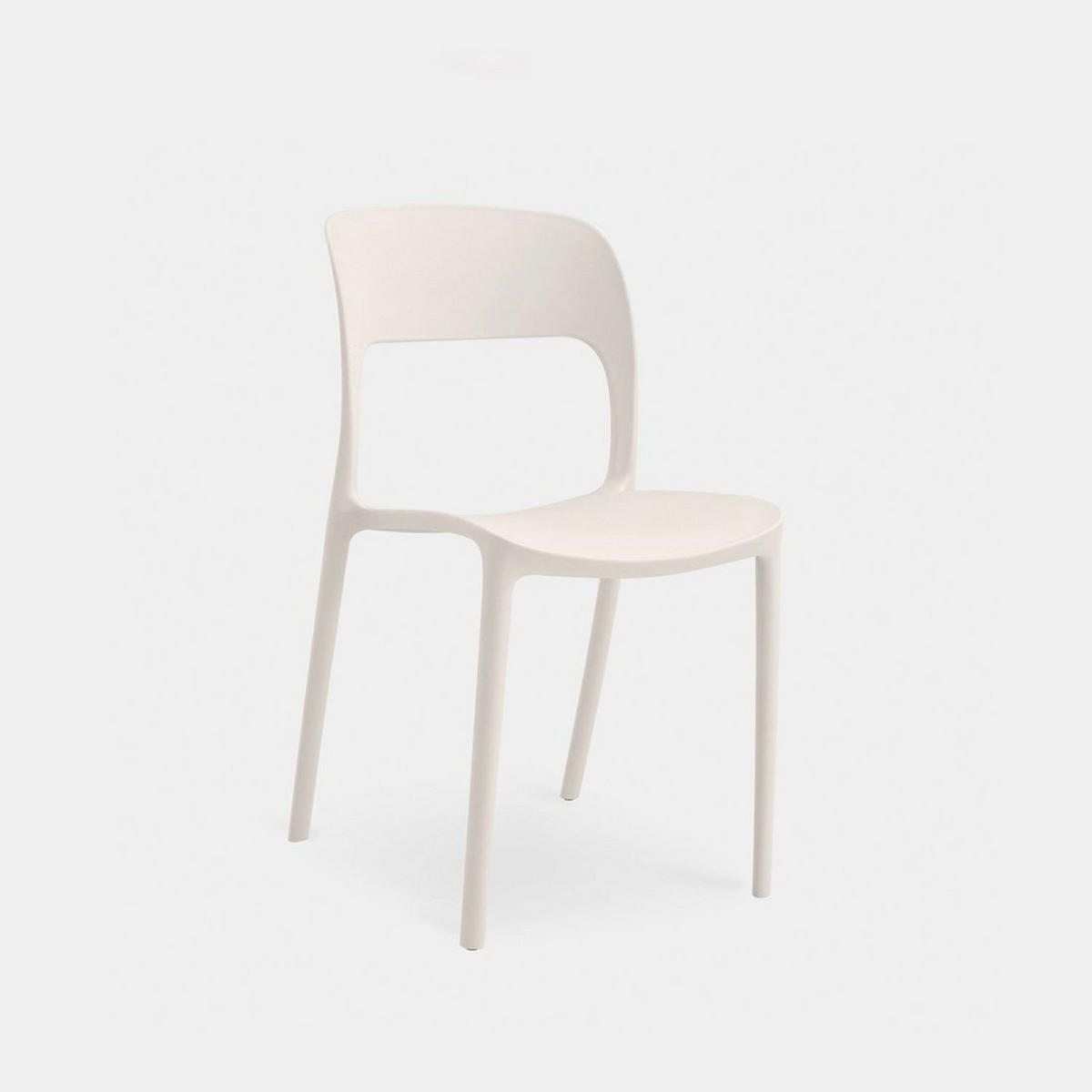 GARTEN-SET mit Tisch und 2 stapelbaren Stühlen in Beige Klint - Beige, Metall - Klast Home