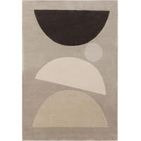 TEPPICH Ida Cream/Anthrazit 160x230 cm - Creme, Textil (160/230cm) - benuta Pop