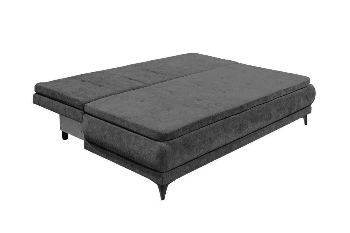 SCHLAFSOFA mit Bettkasten und Schlaffunktion - Anthrazit/Schwarz, Holz/Kunststoff (210/96/106cm) - ed exciting design