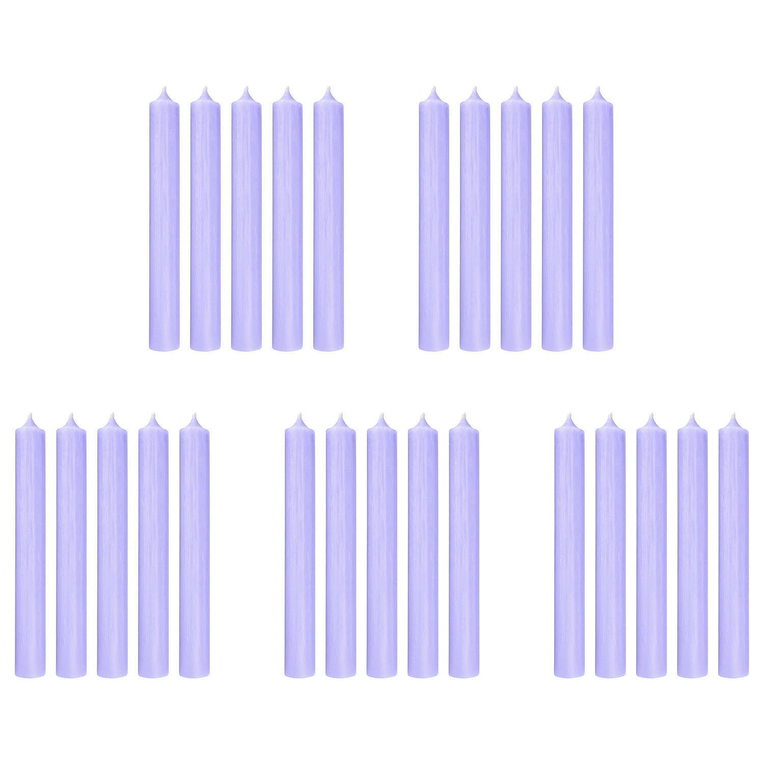 STABKERZE (25er Set) Rainbow - Flieder, Paraffin (2.2/18/2.2cm) - Butlers