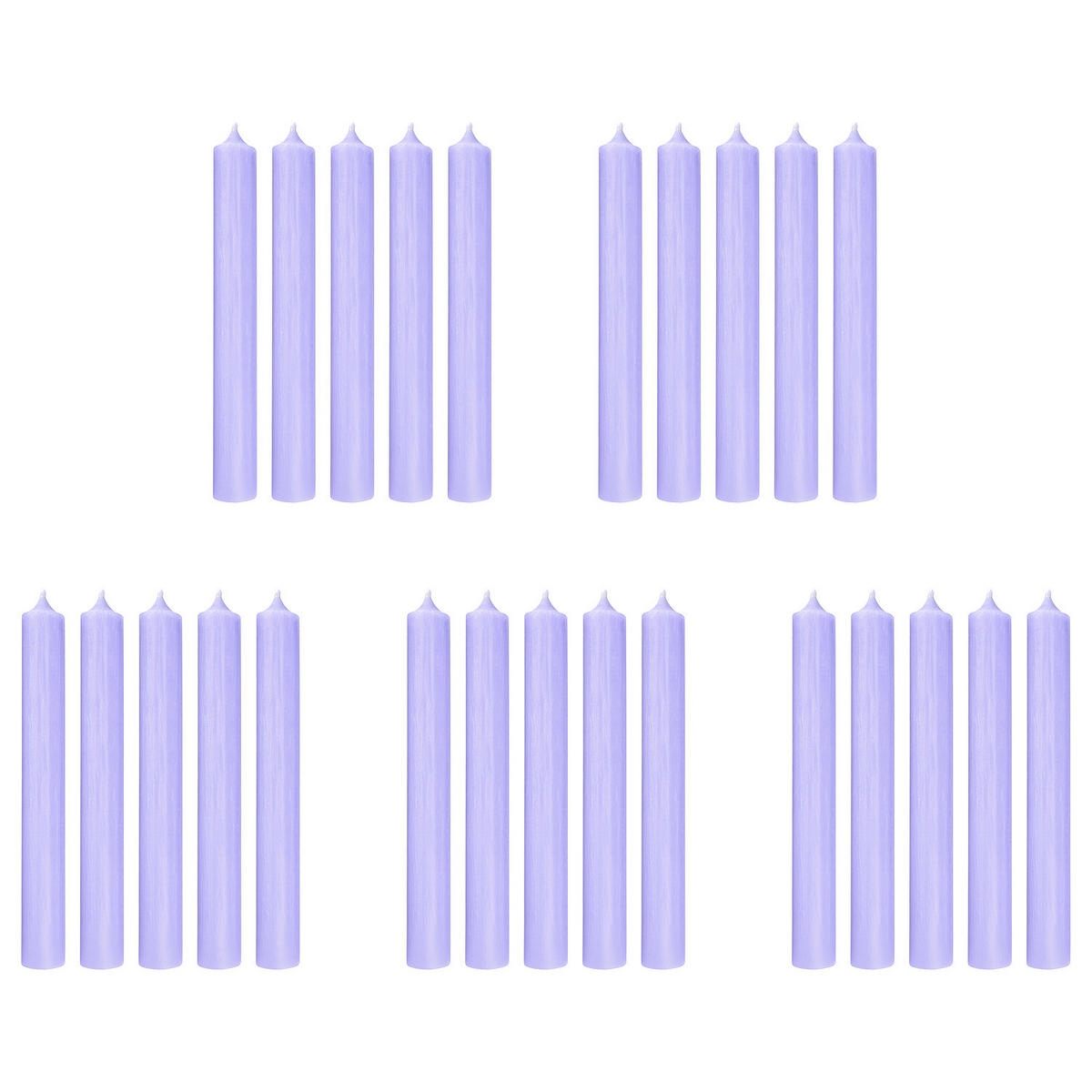 STABKERZE (25er Set) Rainbow - Flieder, Paraffin (2.2/18/2.2cm) - Butlers