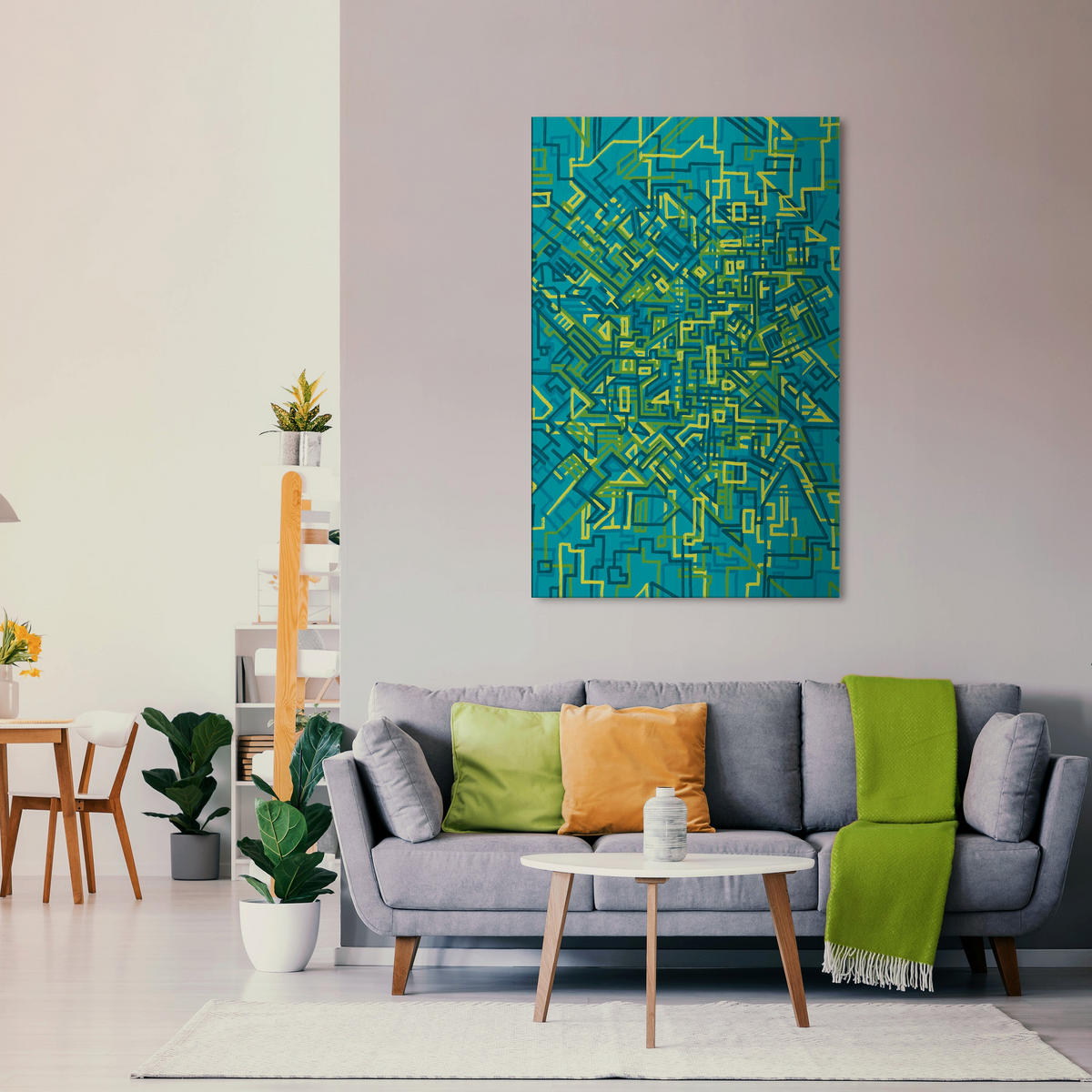 LEINWANDBILD Nostalgic Memories 40/60 cm - Blau, Textil (40/60cm) - SpaceRebels