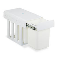 EINBAUMÜLLEIMER - Weiß, Kunststoff/Metall (25/35.5/47cm) - Relaxdays