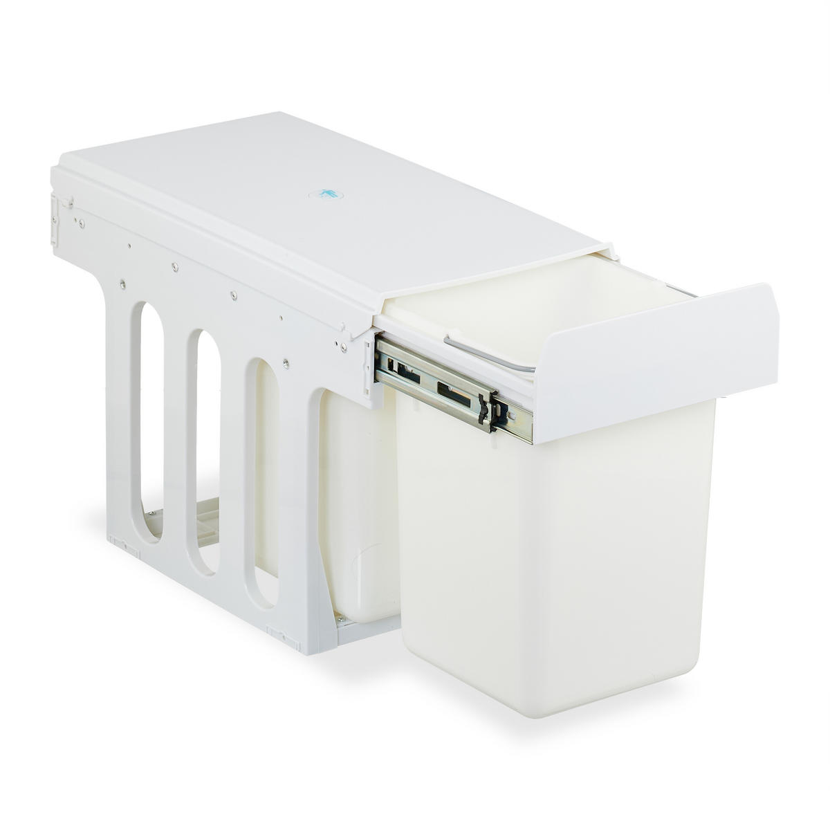EINBAUMÜLLEIMER - Weiß, Kunststoff/Metall (25/35.5/47cm) - Relaxdays