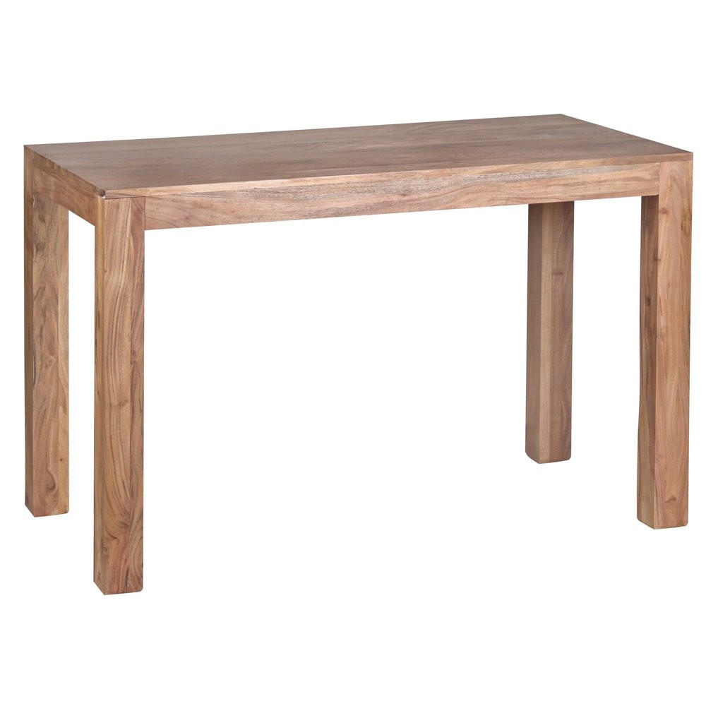 ESSTISCH Massivholz Akazie Rechteckig Handgefertigt NAKO, Beige 120x60x76 cm - Hellbraun/Beige, Akazienholz/Holz (60/120/76cm) - KADIMA DESIGN