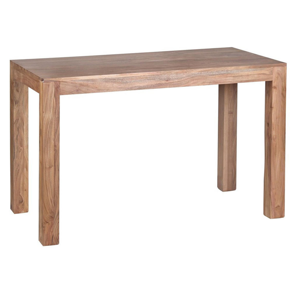 ESSTISCH Massivholz Akazie Rechteckig Handgefertigt NAKO, Beige 120x60x76 cm - Hellbraun/Beige, Akazienholz/Holz (60/120/76cm) - KADIMA DESIGN