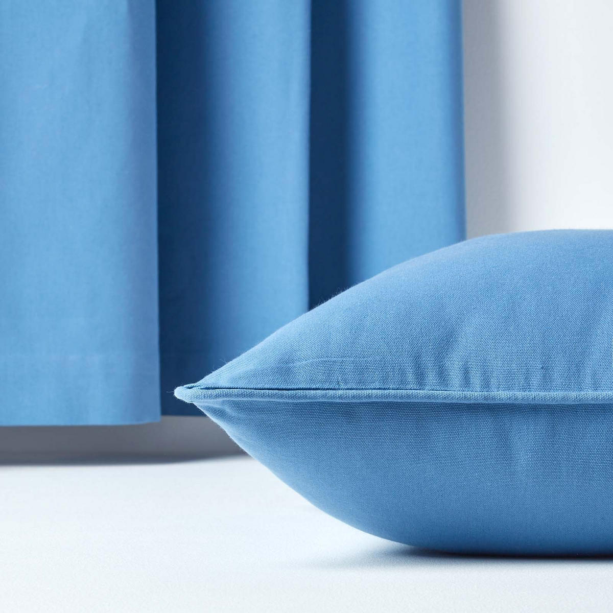 KISSENHÜLLE blau 30/30 cm, 100% Baumwolle - Blau, Textil (30/30cm) - Homescapes