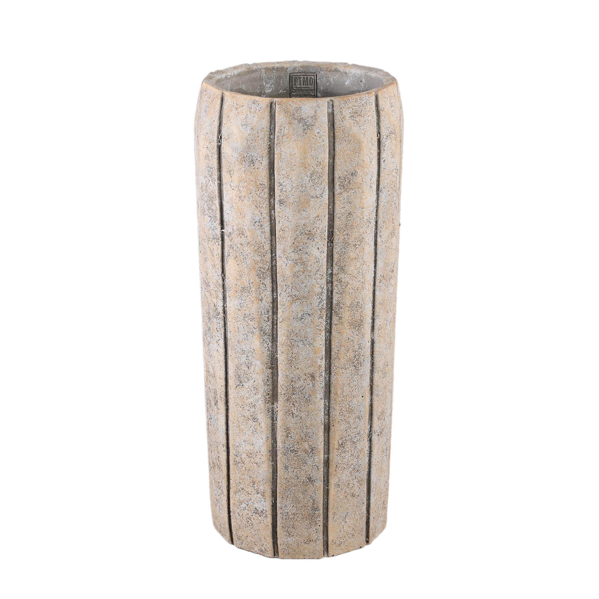 TOPF Imani Taupe 24/24/55cm - Taupe, Stein (55cm) - PTMD Collection