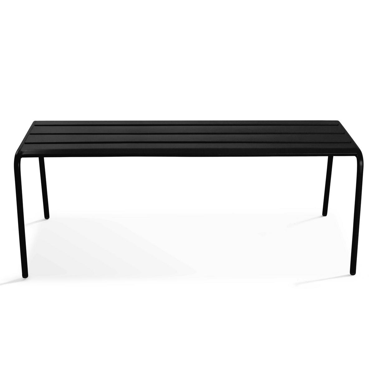 GARTENBANK, Schwarz - Schwarz, Metall (52/46/120cm) - Oviala