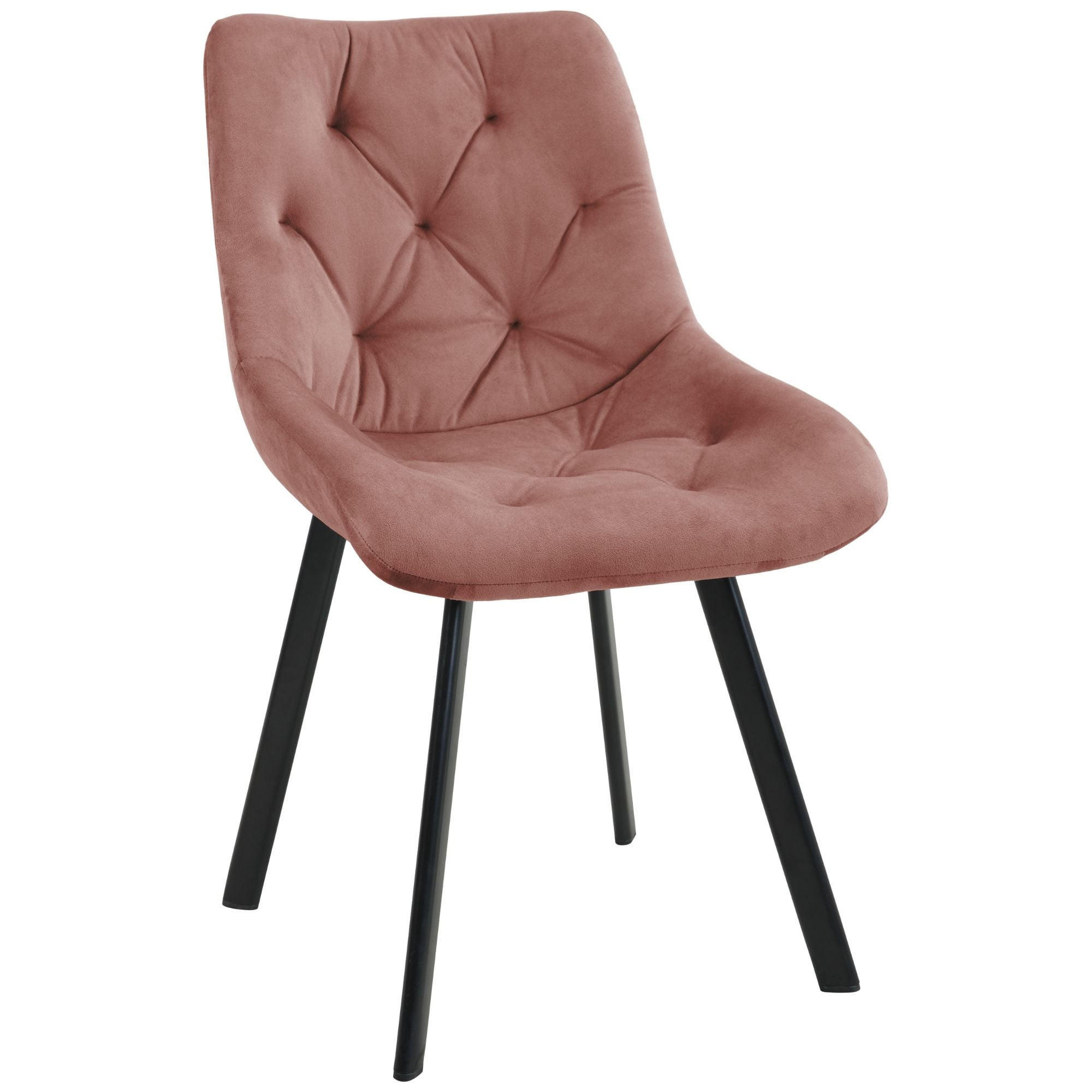 RAUMHIRSCH FURNITURE ČALOUNĚNÁ ŽIDLE, samet, kovové nohy, růžová 50/90/58,5