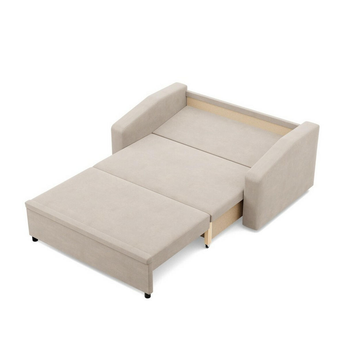SOFA Neo mit abgeschrägter Armlehnen beige - Beige, Textil (148/90/87cm) - SIMKAM Furniture