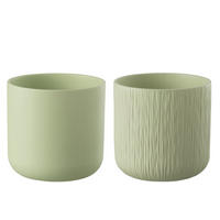 BLUMENTOPF GEN - Keramik - Pistazie - XXL - 2er Set - Ø 26,5 cm - Grün, Keramik (26.5/26cm) - J-Line
